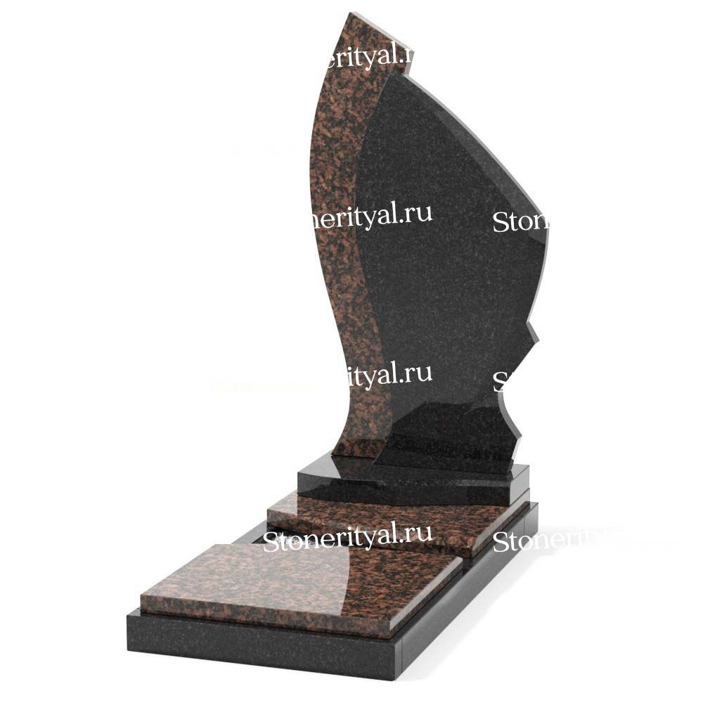 Комбинированные памятники на одного. Изготовление и установка памятников в Москве и МО