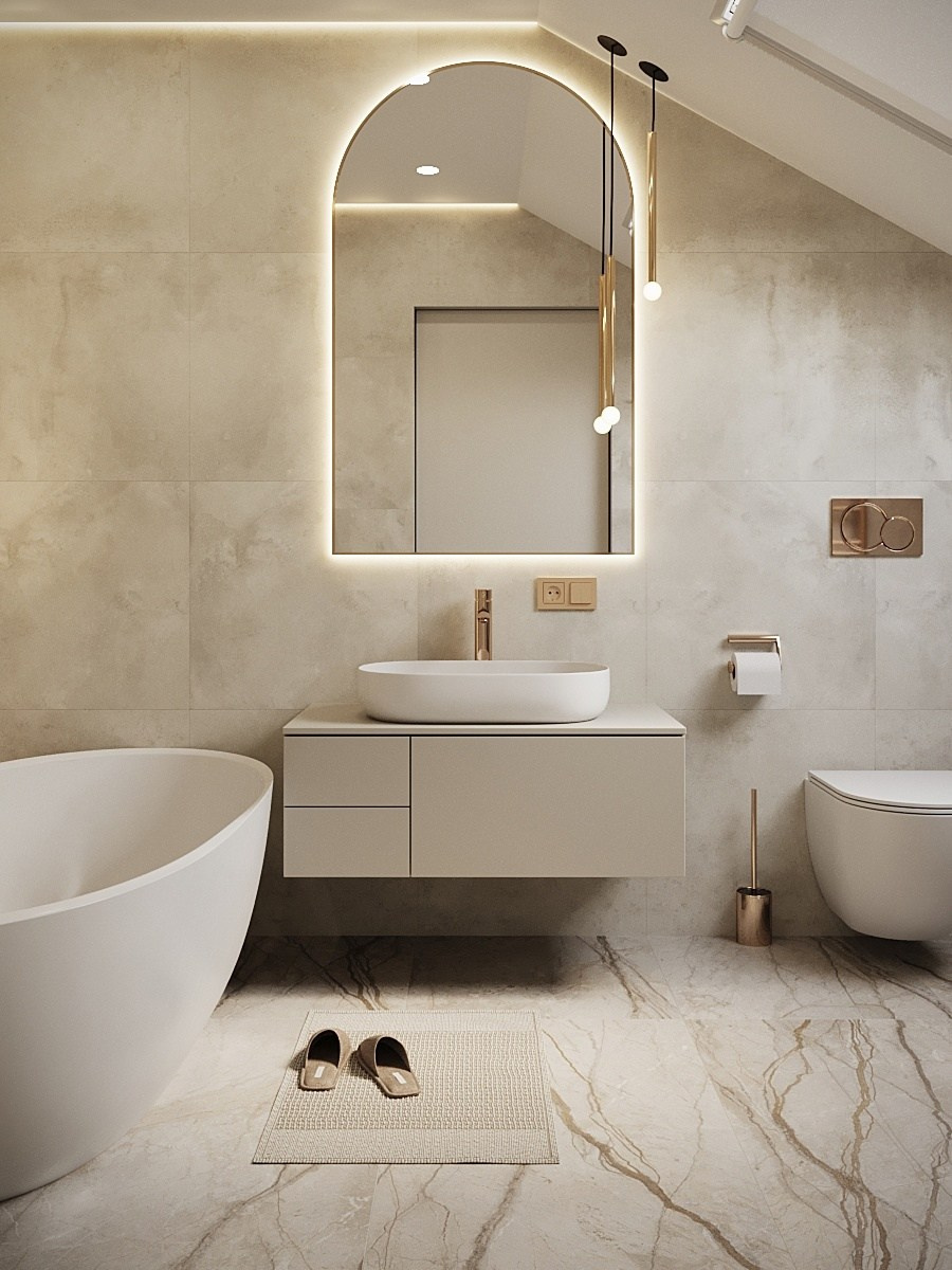 Дом с мансардой 250 м². Студия дизайна