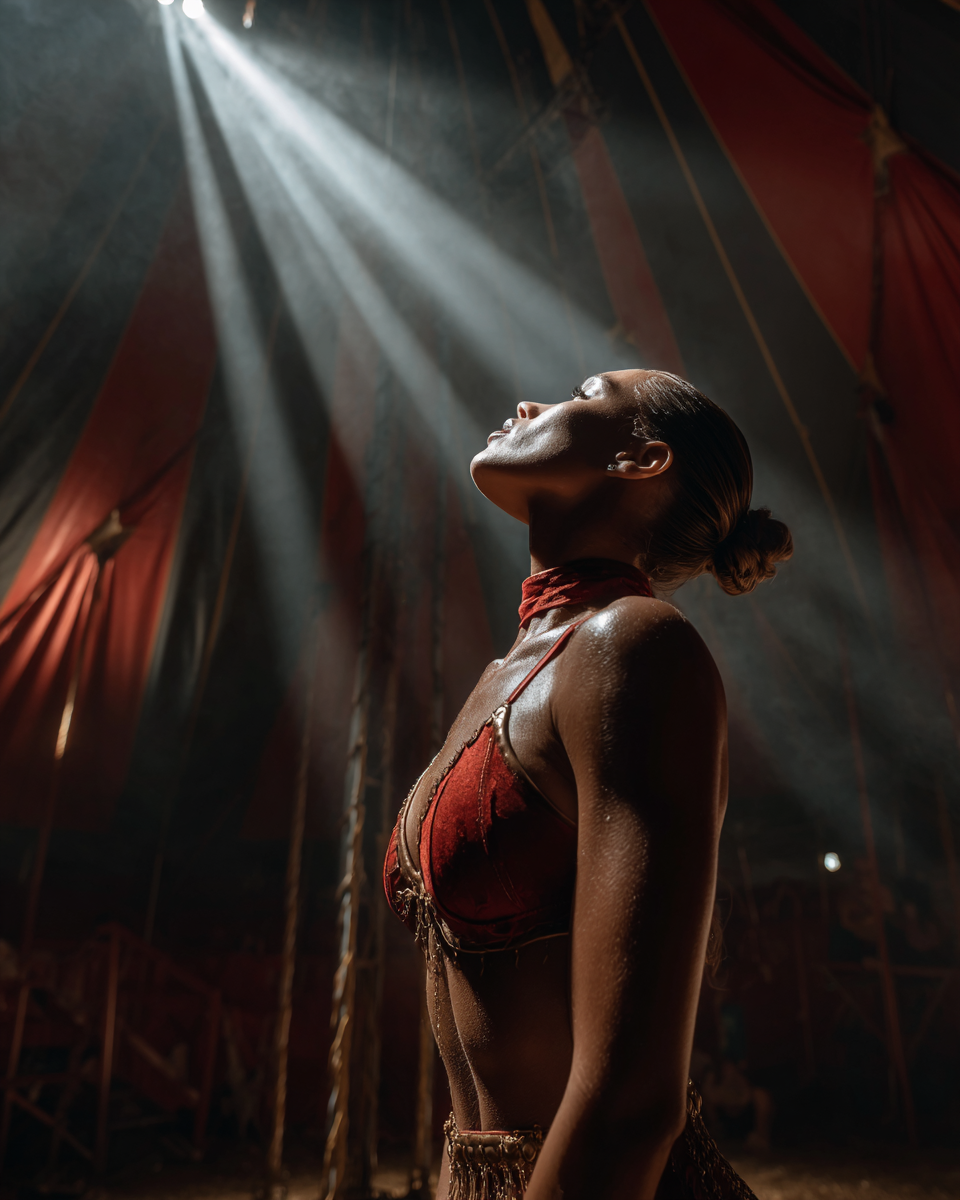 Концептуальный цирковой образ, театральный костюм и драматичная постановка