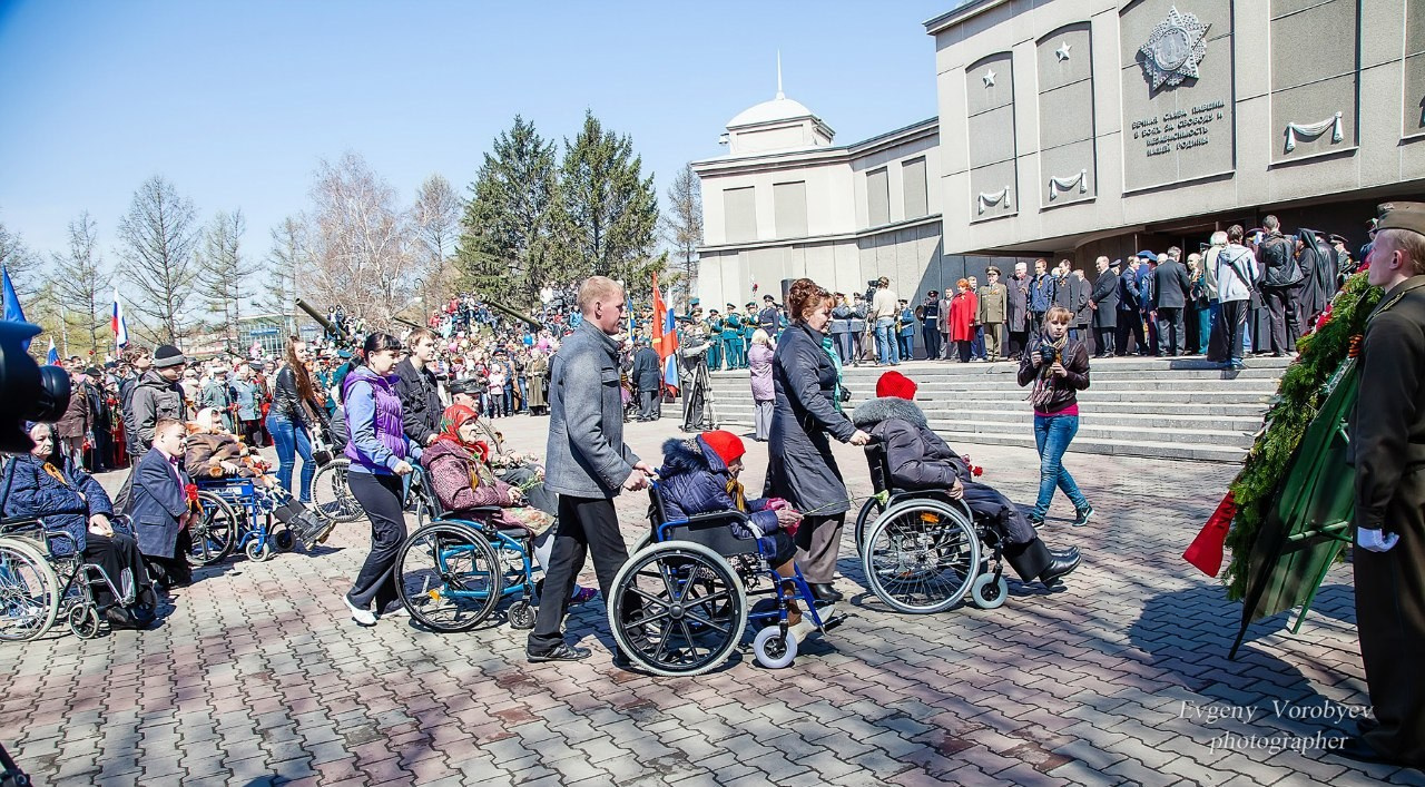 Празднование Дня победы 9 мая в Красноярске