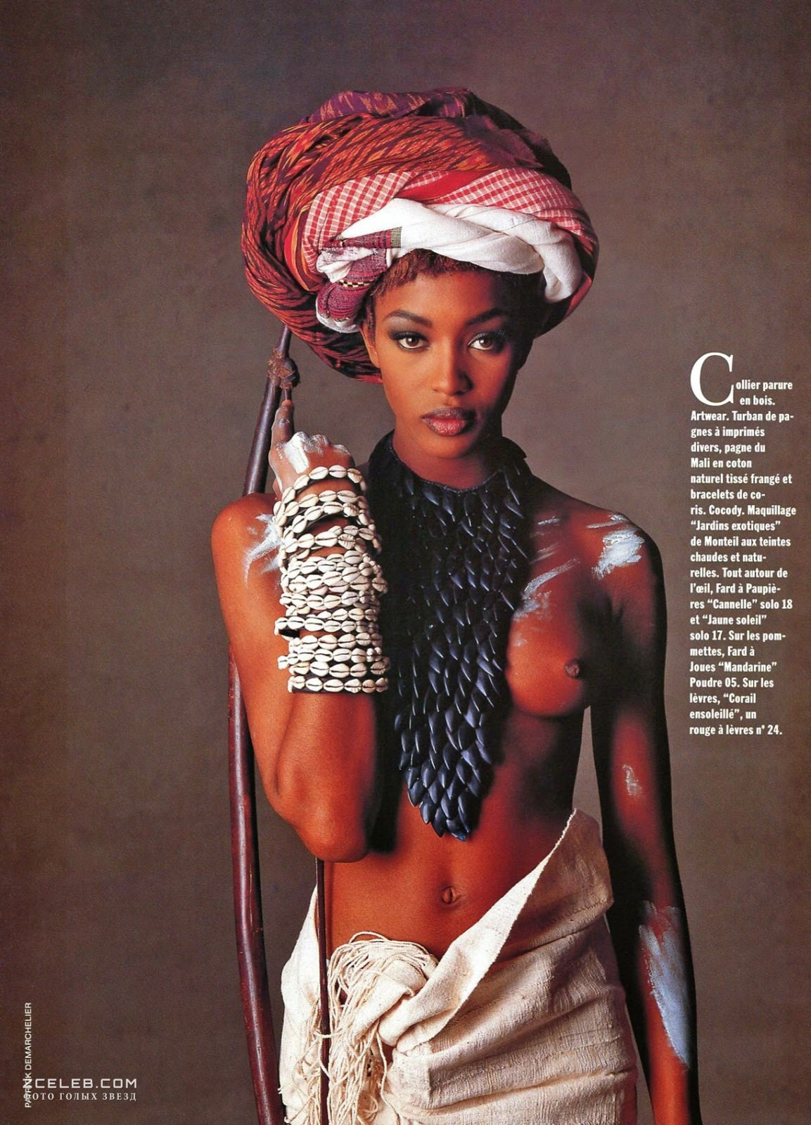 Наоми Кэмпбелл. Фотосессия в стиле ню 003