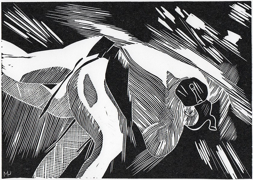 Серия линогравюр Grand Sumo Highlights  по мотивам турниров сумо. Авторская линогравюра, ручная печать на бумаге Ватман Гознак. 大相撲