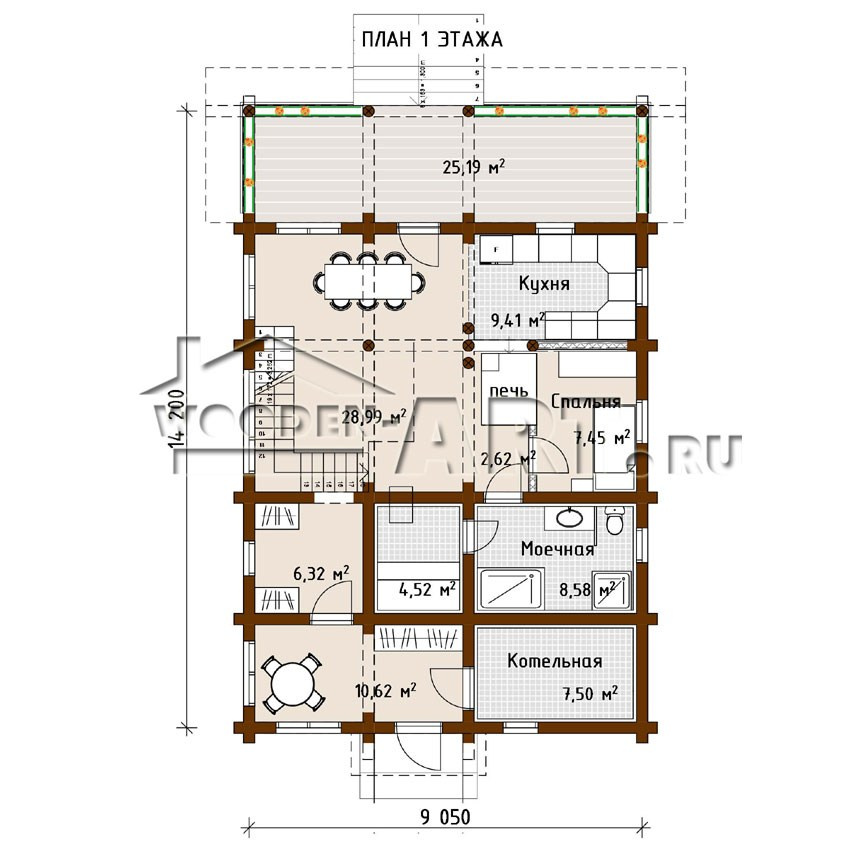 «Романовка» 223 кв. м. Проекты деревянных домов