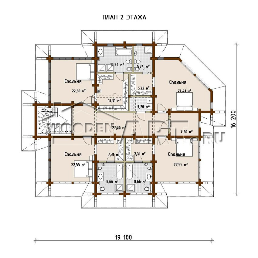 «Жуковка» 546 кв. м. Проекты деревянных домов
