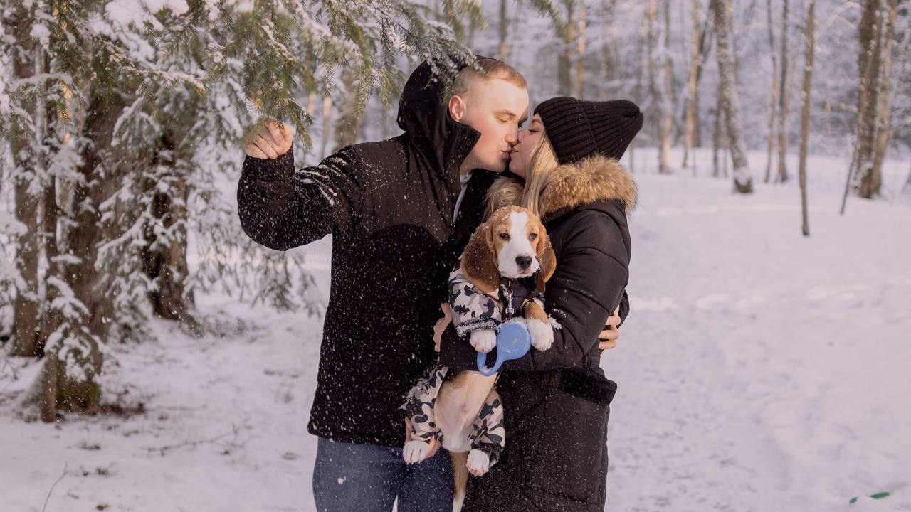 Юля Дима и малыш Оскар