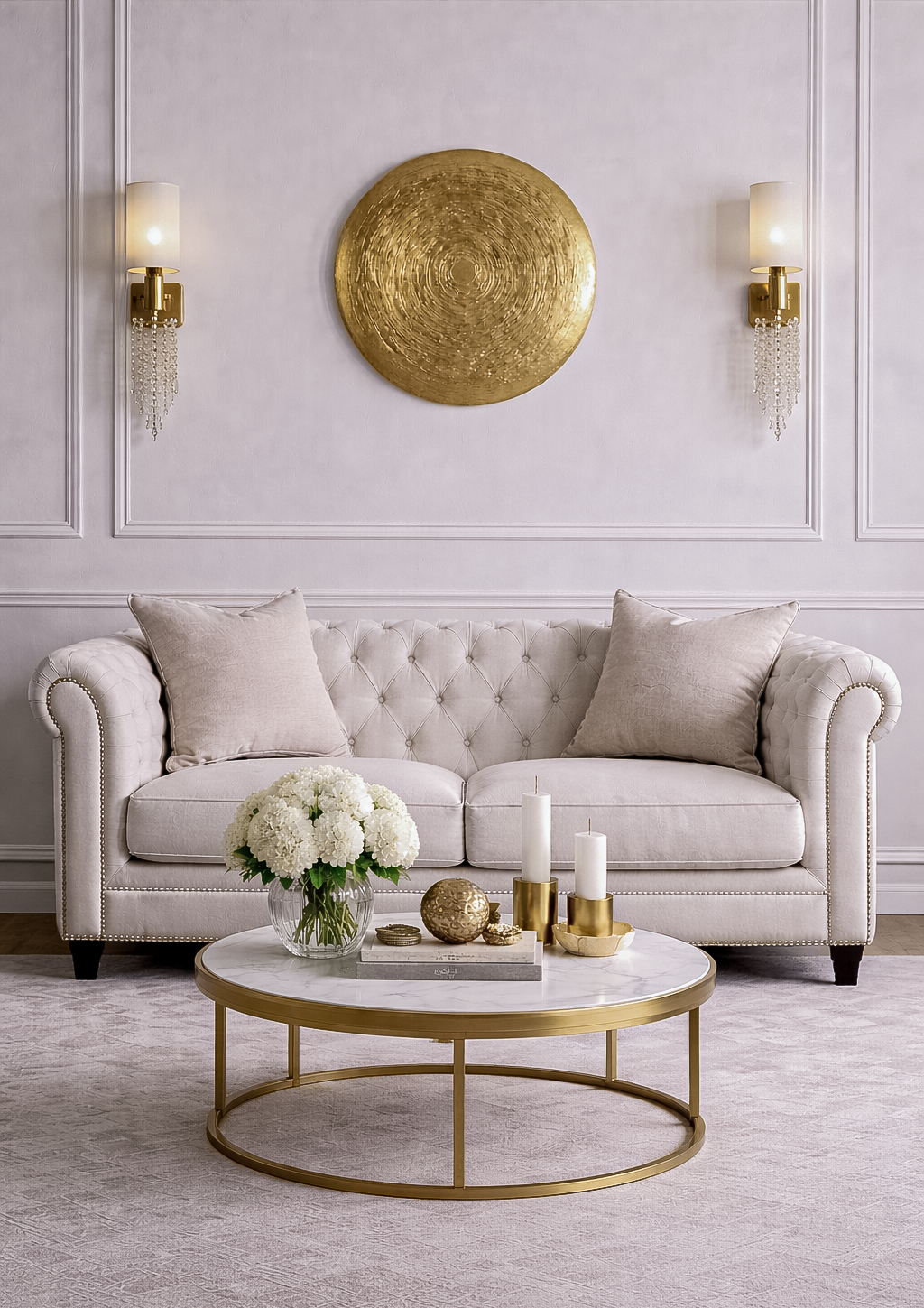Золотое панно. Modern painting with worldwide delivery
