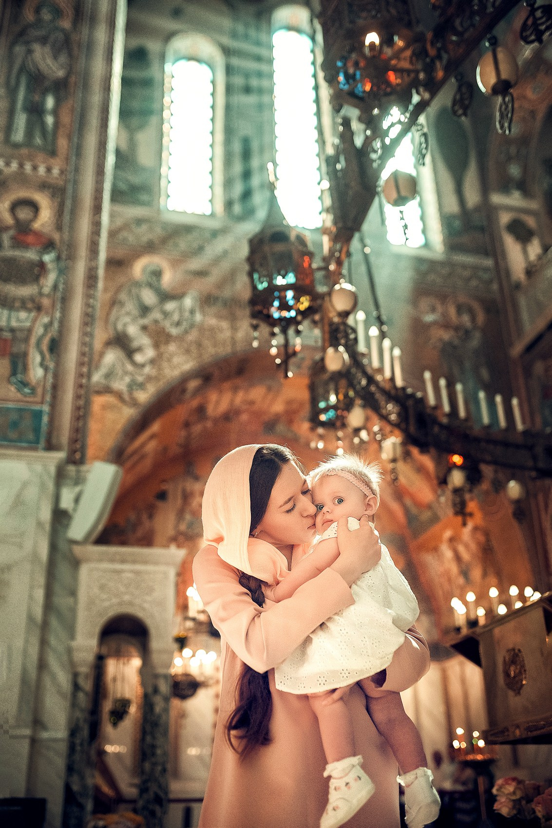 Таинство Крещения (постановочная съемка). Moscow_CPC