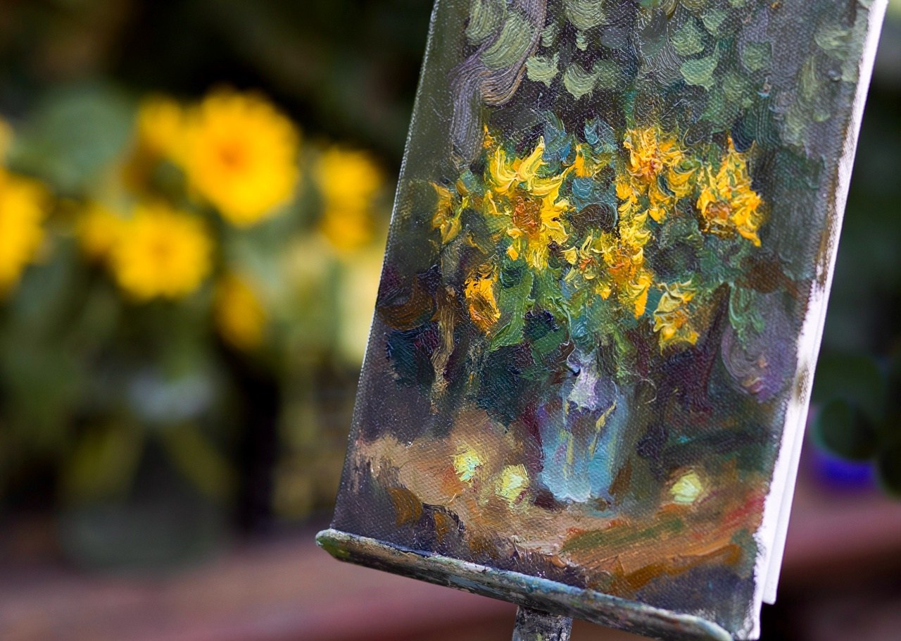 Подсолнухи. Художник Александр Каверин