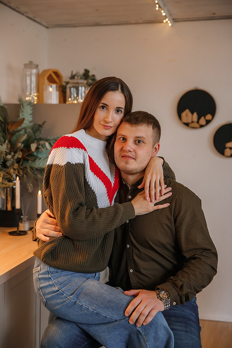 Зимняя фотосессия в студии. Фотограф Олеся Жомер