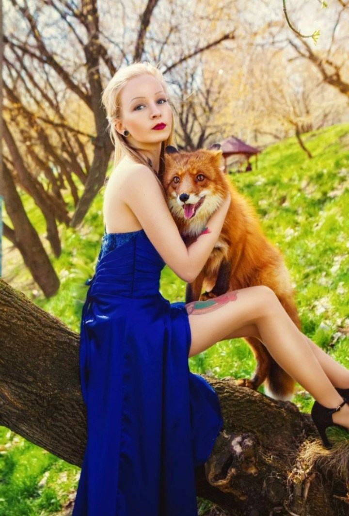 С животными. Фотограф Светлана