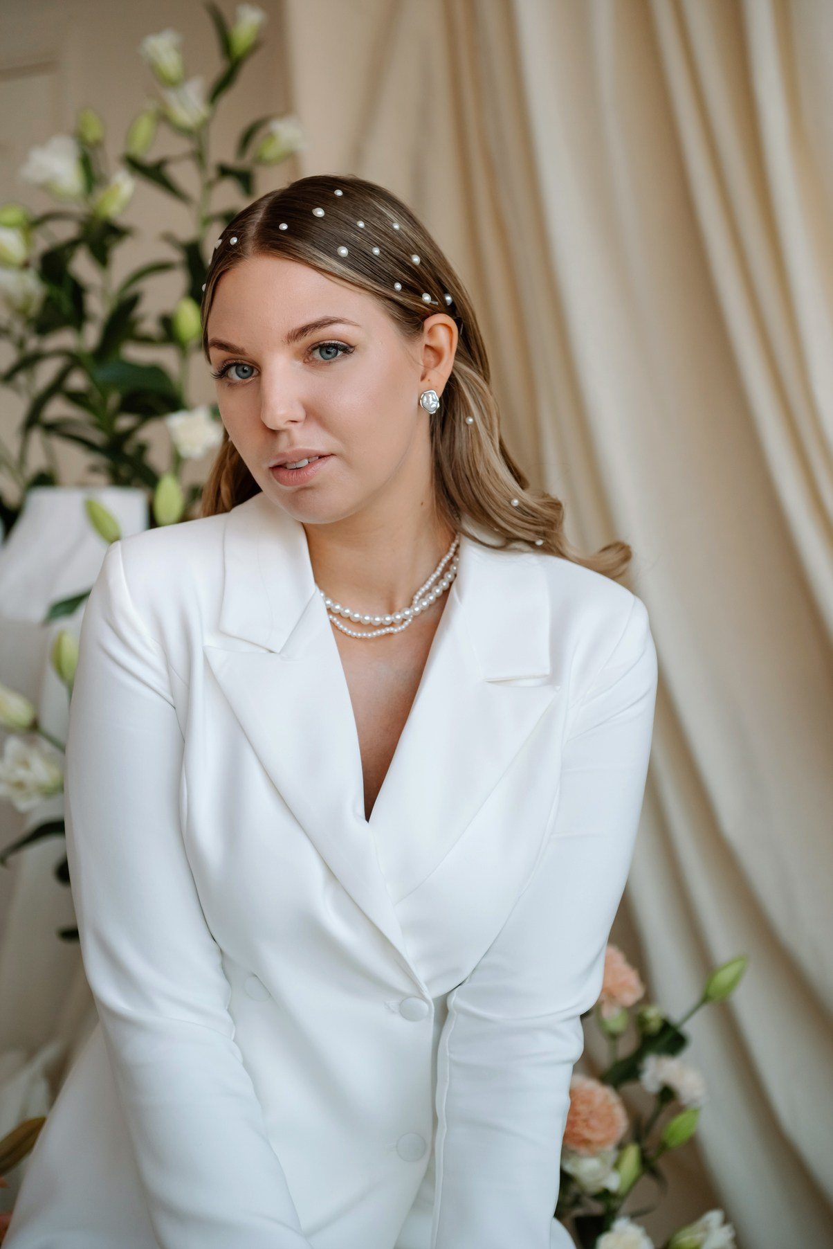 С цветами и жемчугом. Свадебный и сеейный фотограф в Санкт-Петербурге Елена Худякова