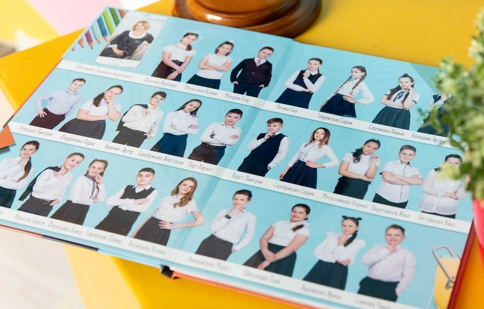 ОБЩАЯ ФОТОГРАФИЯ В ВЫПУСКНОМ АЛЬБОМЕ 4 КЛАССА