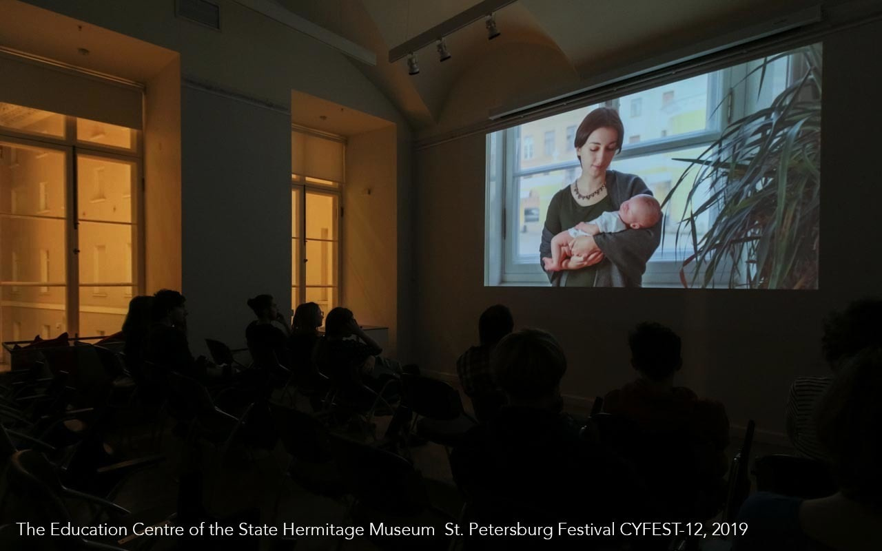 Exhibition views. Mascha Danzis contemporary video and media artist