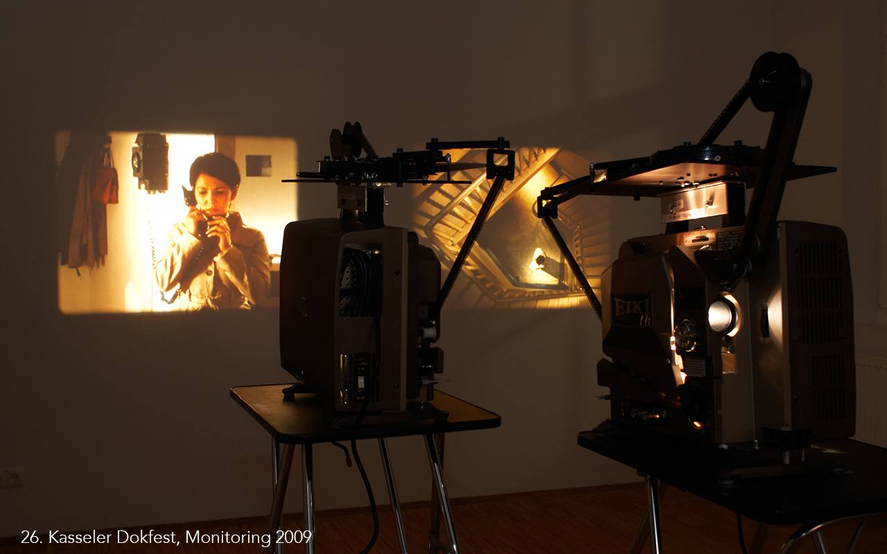 Exhibition views. Mascha Danzis contemporary video and media artist