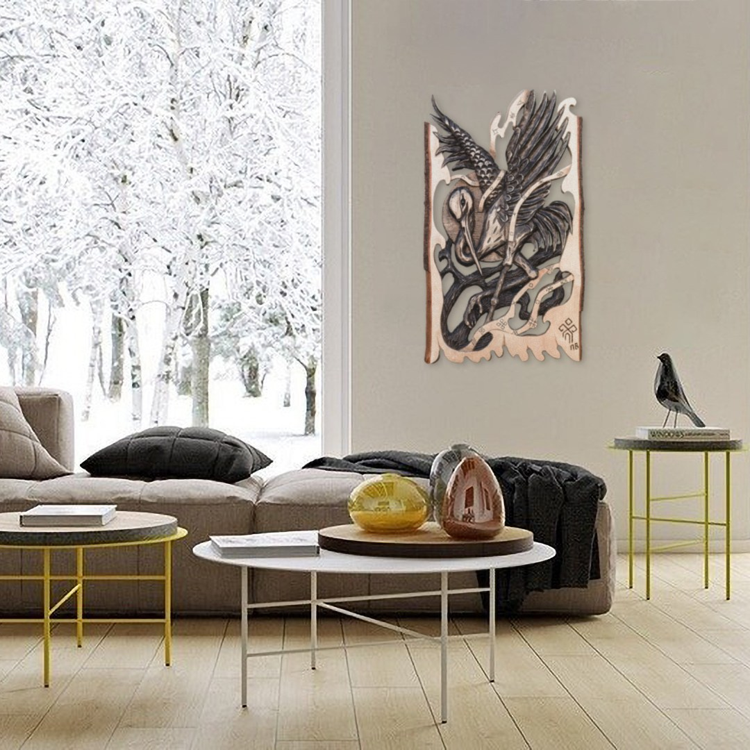 резная картина из дереву - уникальное ручное изделие 