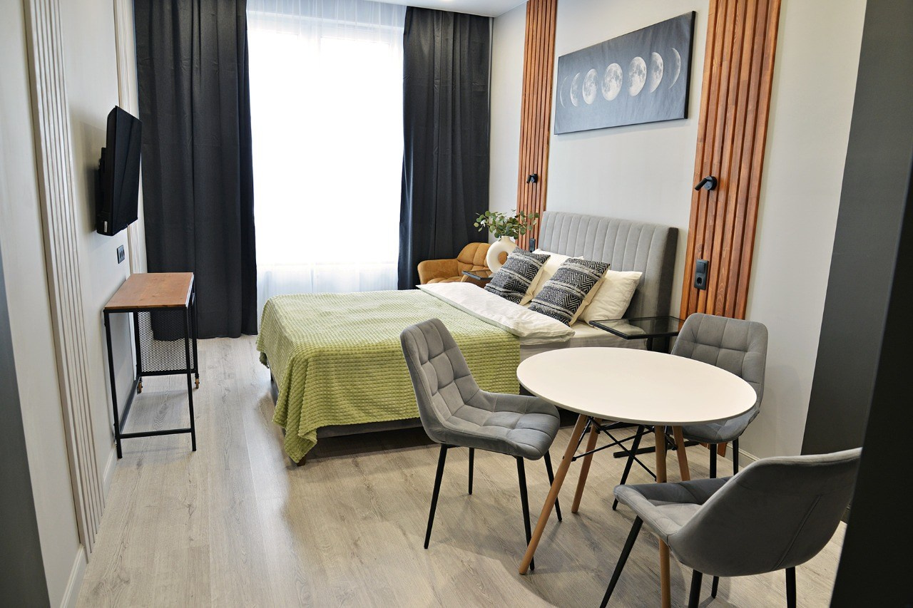 Апартменты в Нижнем Новгороде, 2021. 3D визуализация интерьера и архитектурной среды