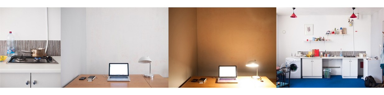 Four apartment views photographed between April 3rd and April 11th.