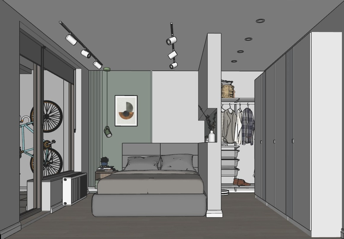 «На набережной» 37кв.м, фото. Дизайнер интерьеров Olala interior design