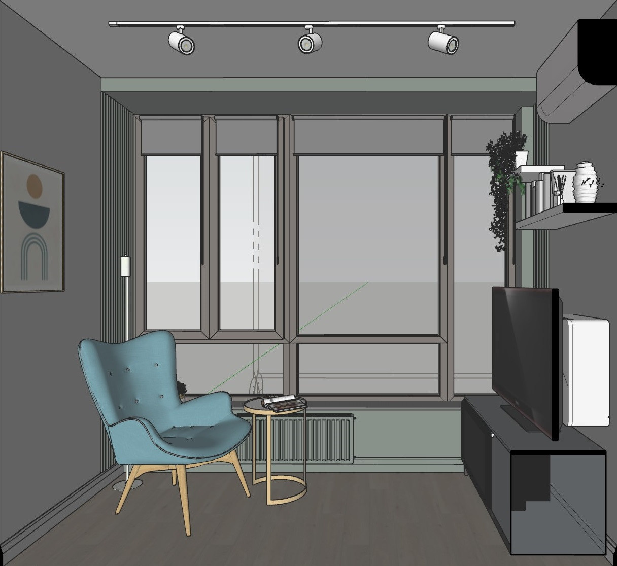 «На набережной» 37кв.м, фото. Дизайнер интерьеров Olala interior design