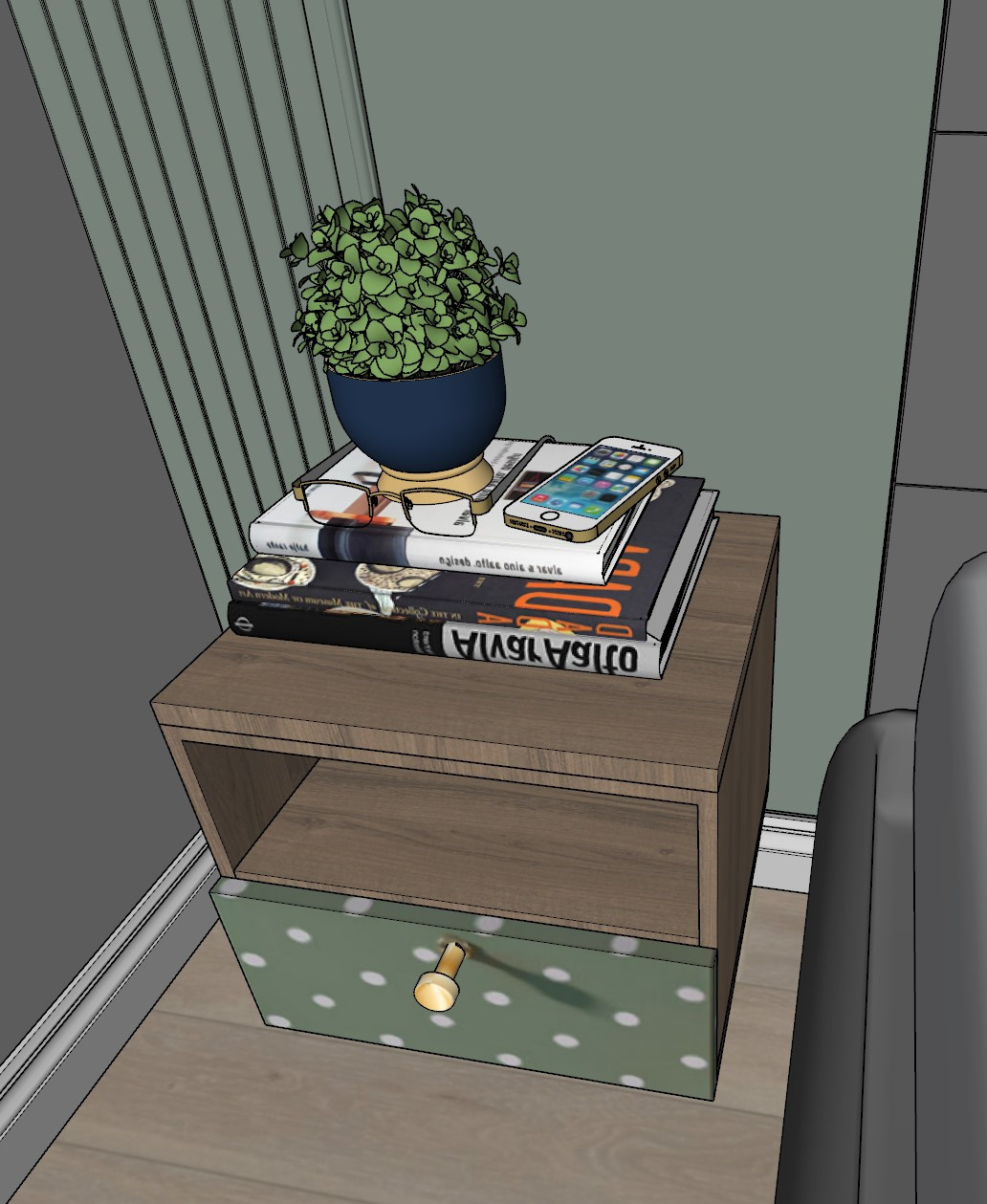 «На набережной» 37кв.м, фото. Дизайнер интерьеров Olala interior design