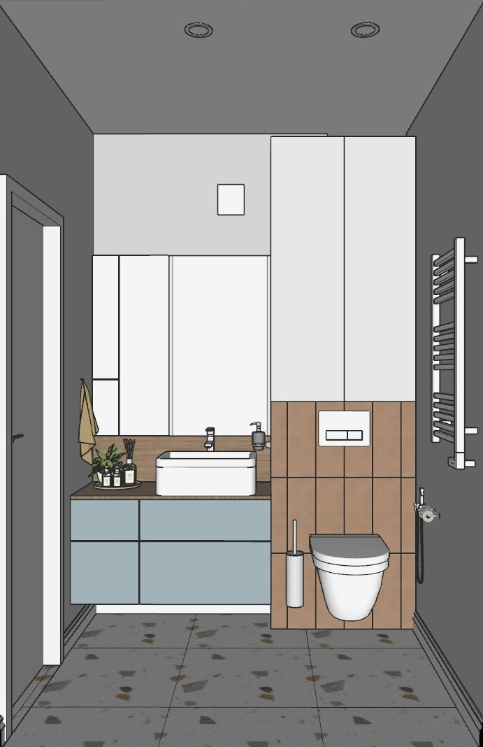 «На набережной» 37кв.м, фото. Дизайнер интерьеров Olala interior design