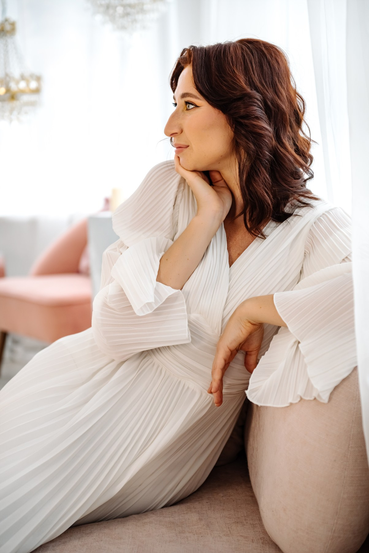 Виктория с мимозой. Свадебный и семейный фотограф в Санкт-Петербурге Елена Худякова