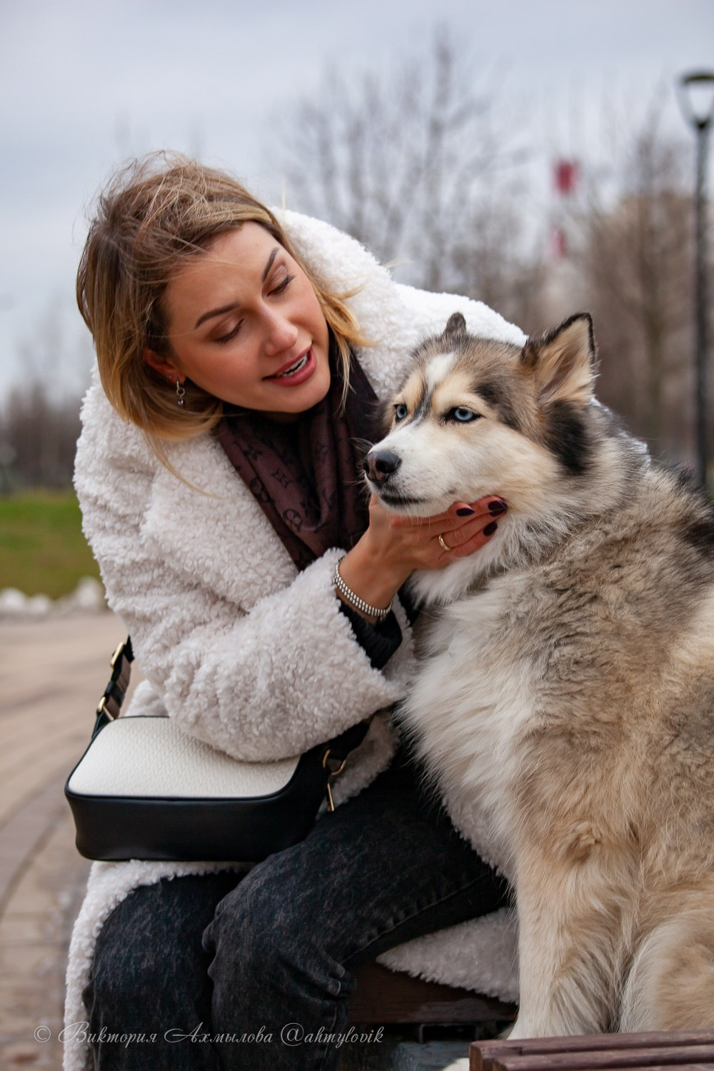 Прогулка с Хаски (Настя). Виктория Ахмылова. Фотограф в Москве