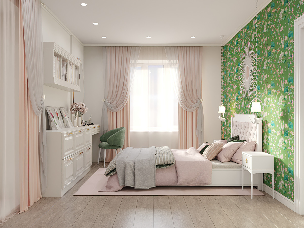 Квартира в стиле нежный прованс для атмосферной девушки. Батракова Наталья дизайнер интерьеров Санкт-Петербург Москва Архангель