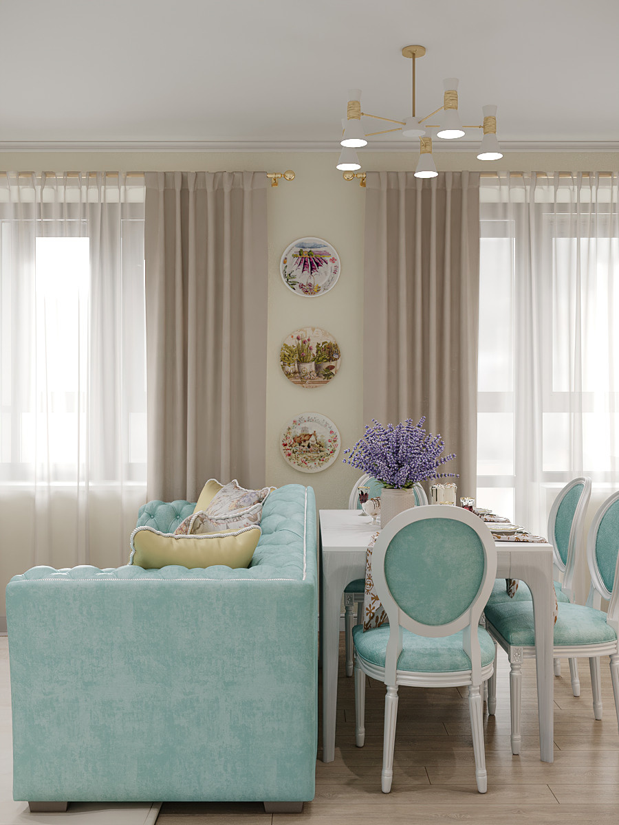 Квартира в стиле нежный прованс для атмосферной девушки. Батракова Наталья дизайнер интерьеров Санкт-Петербург Москва Архангель