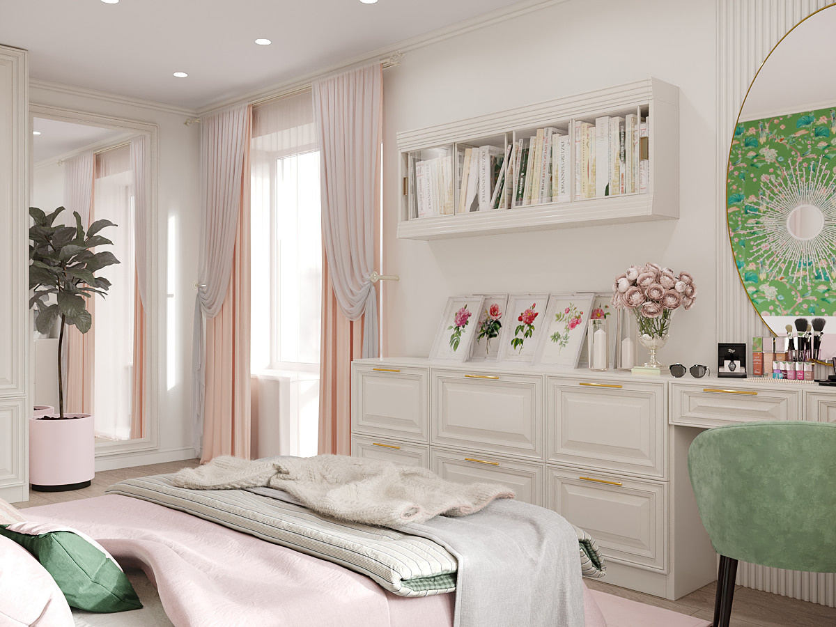 Квартира в стиле нежный прованс для атмосферной девушки. Батракова Наталья дизайнер интерьеров Санкт-Петербург Москва Архангель