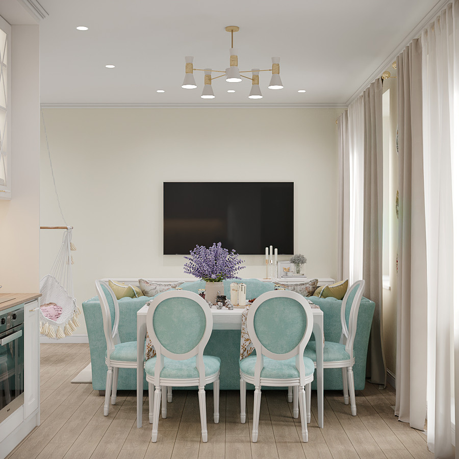 Квартира в стиле нежный прованс для атмосферной девушки. Батракова Наталья дизайнер интерьеров Санкт-Петербург Москва Архангель