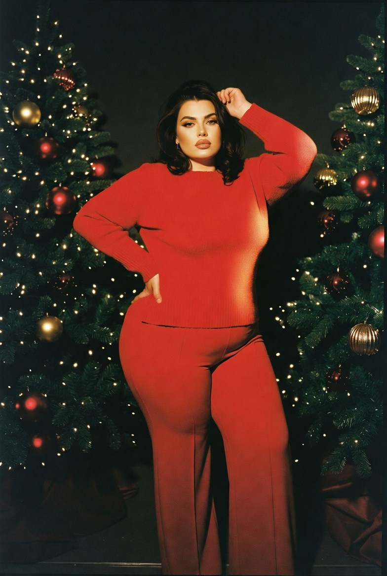 Плюс сайз в красном