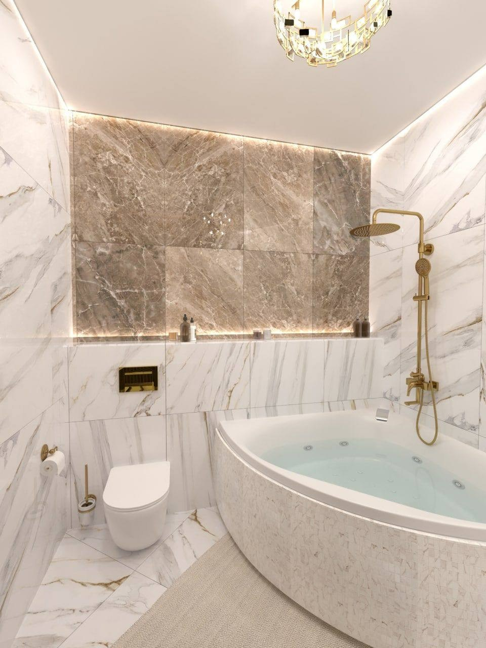 Дизайн проект в ванной и туалете. Делаем ремонт квартир в Санкт-Петербурге