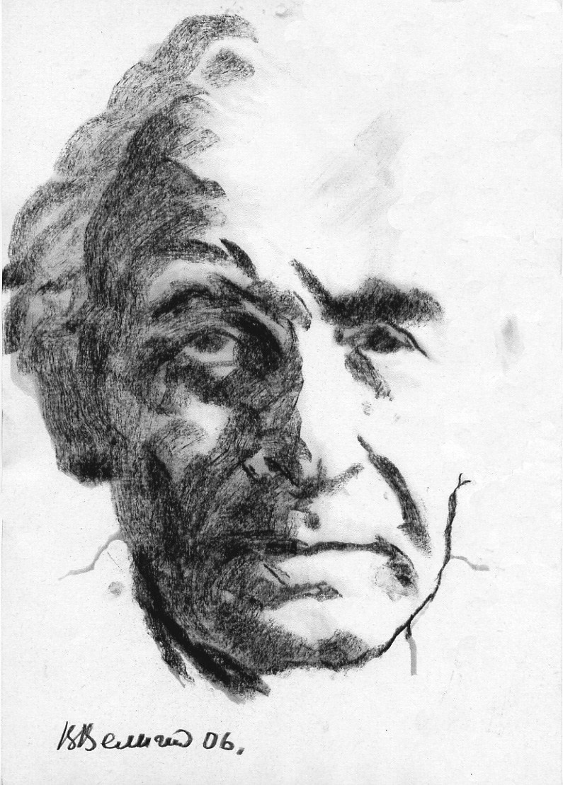 Автопортрет. 2006.Прессованный уголь