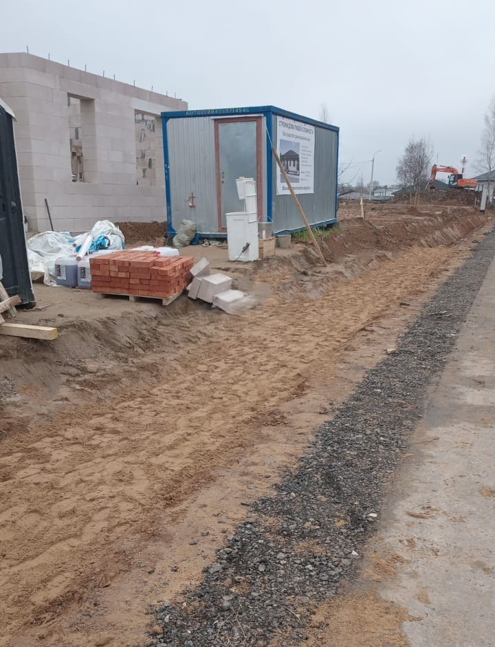 Укладка инженерных коммуникаций.