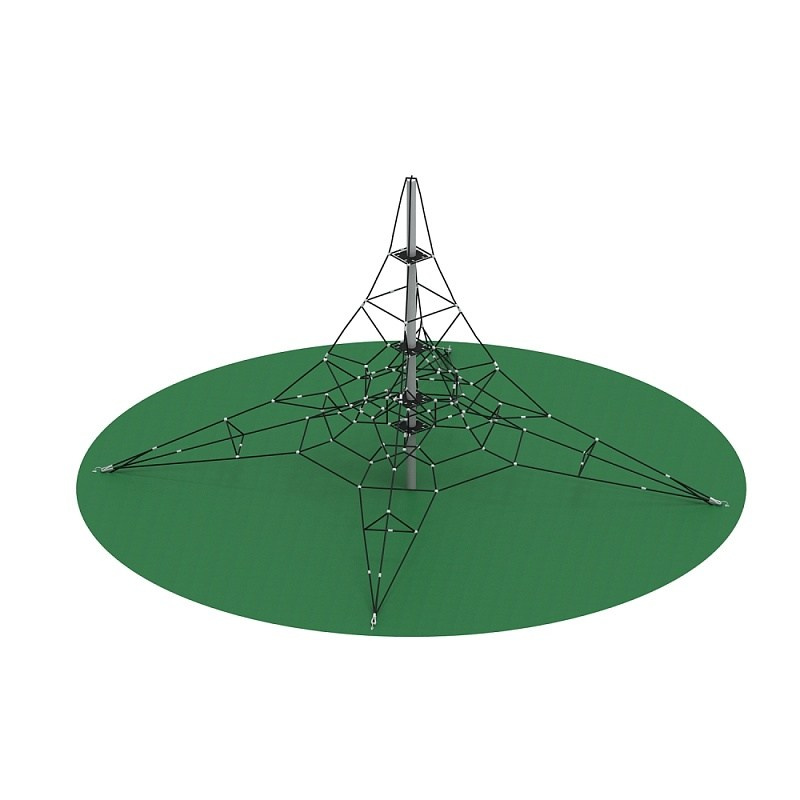 Пирамида - СК 2.05.03-РК сетка на резиновое покрытие Габариты (ШхДхВ): 5725x5725x3540 Зона безопасности, мм: 10155х10155 Возрастные ограничения от 5 до 14 лет, весом не более 70 кг 