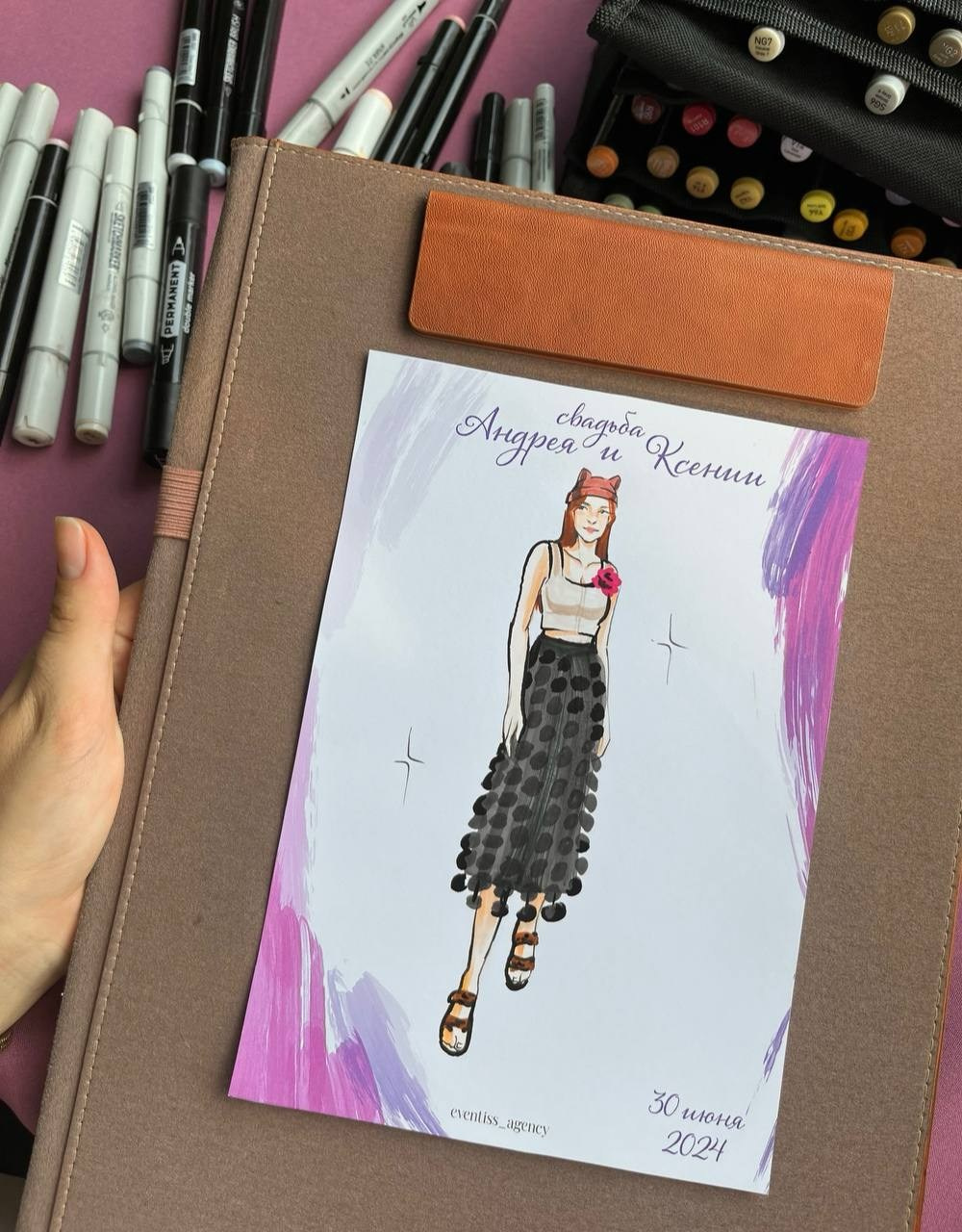 фэшн скетчинг гостей на мероприятиях