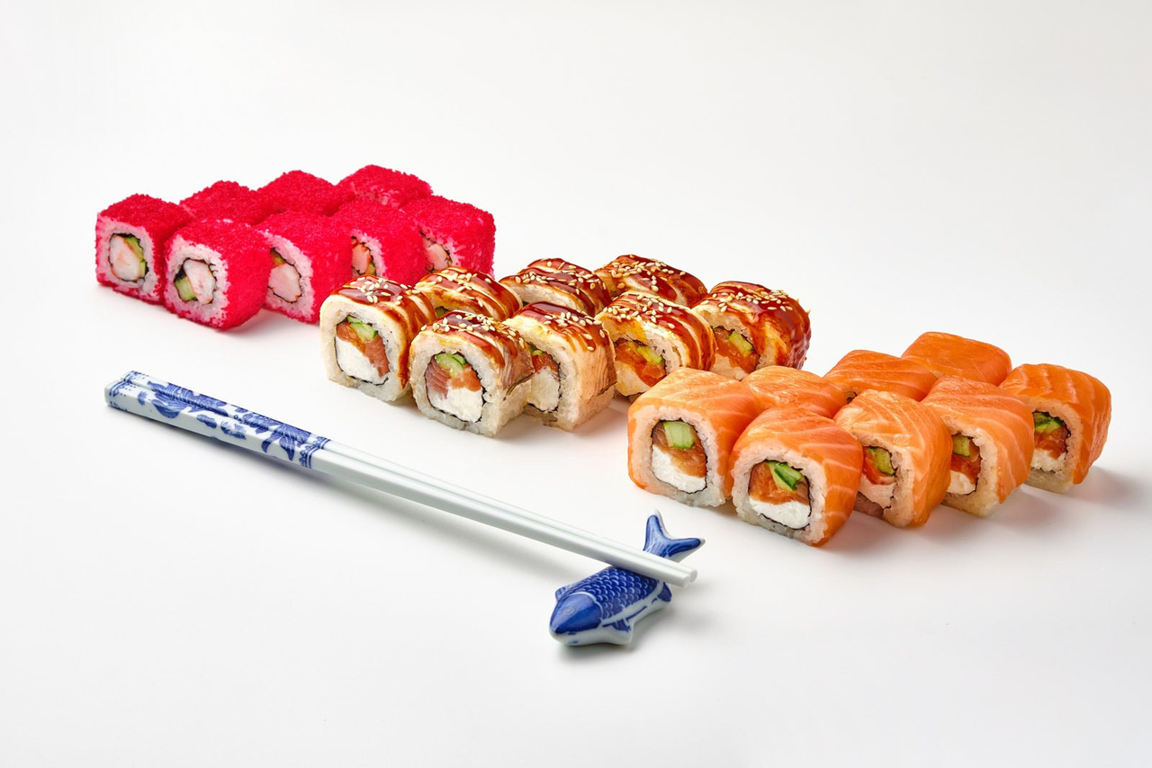Moy Roll sushi rolls, delivery menu photography in Tbilisi
