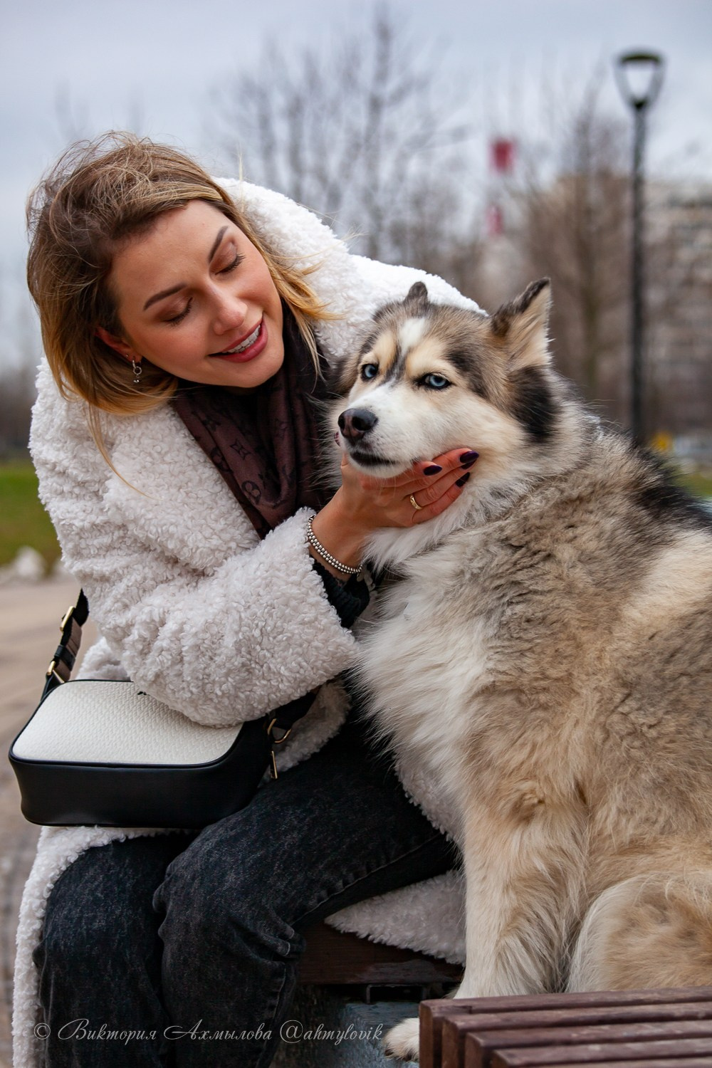 Прогулка с Хаски (Настя). Виктория Ахмылова. Фотограф в Москве