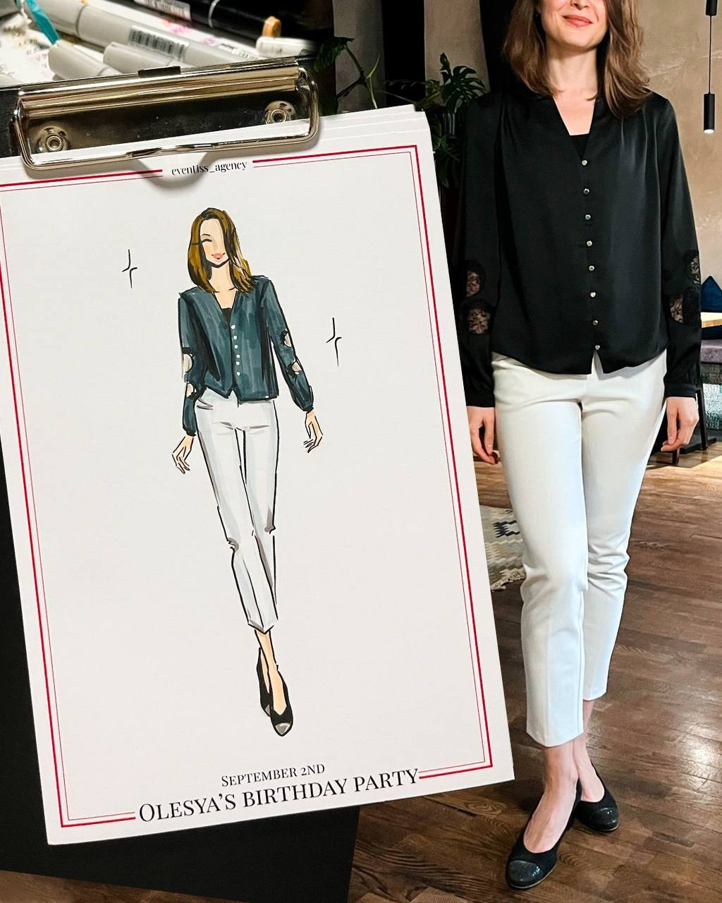 Модные фэшн скетчи на мероприятия. Eventiss art agency| Художники и арт-услуги на мероприятие Москва и МО