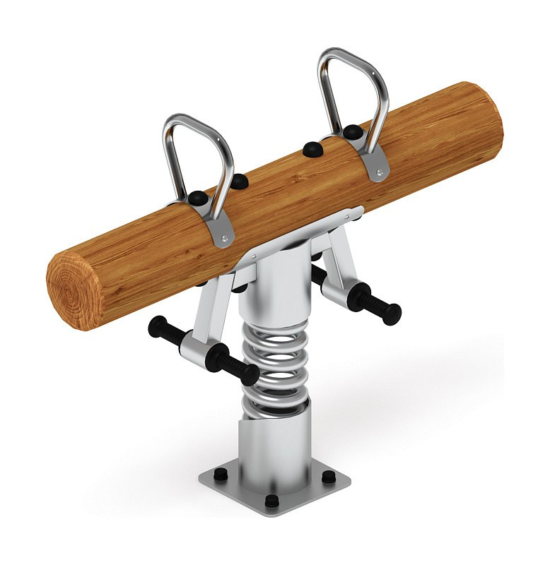 Качалка на пружине (Лиственница темный) ИО 22.24.01-Л.01 Габариты (ШхДхВ): 1000х280х820 Зона безопасности, мм: 3000х2280 Возрастные ограничения 4-8 лет