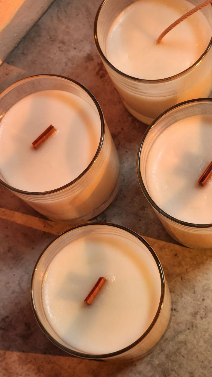 Изделия из гипса и соевые свечи ручной работы