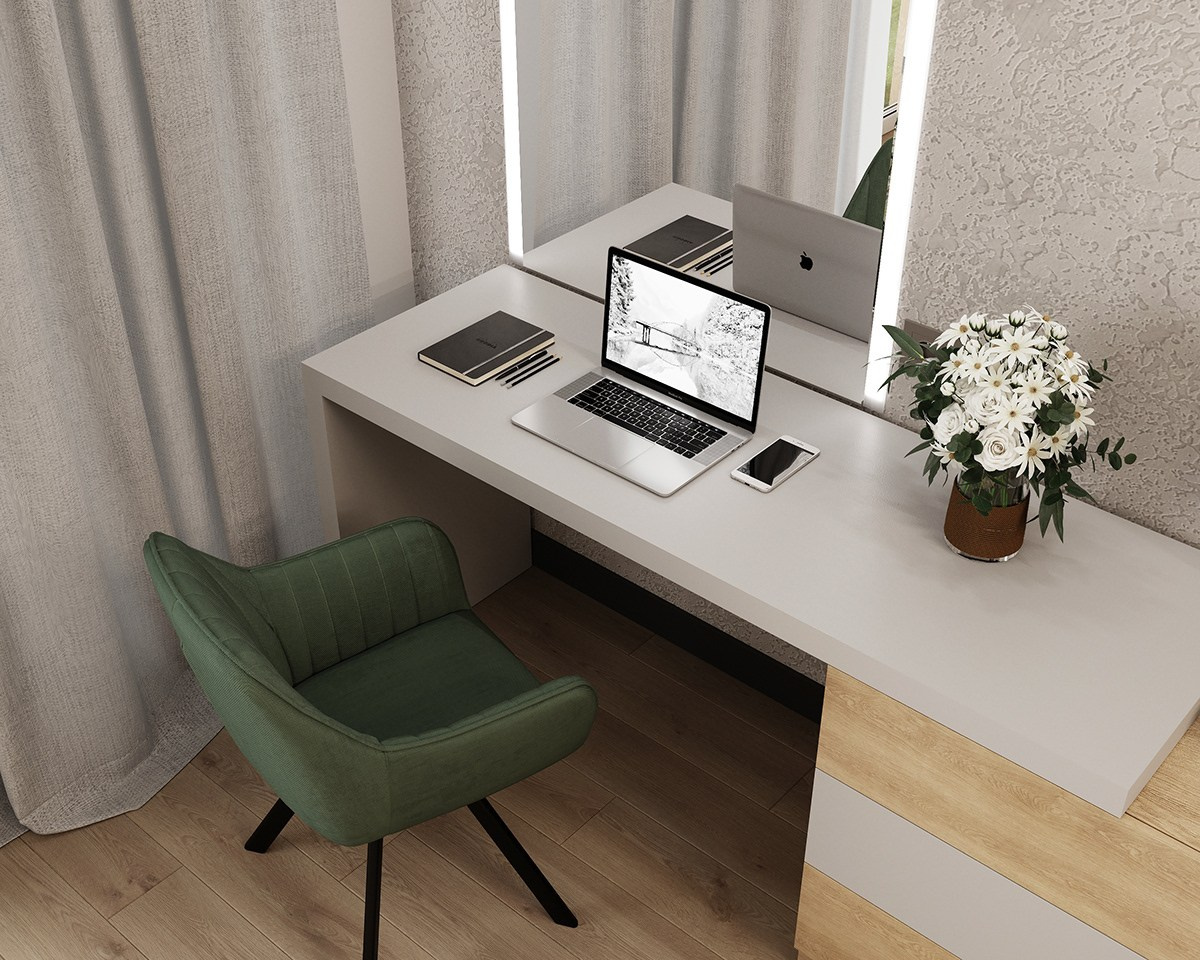 Визуализация спальных комнат 53 m². Заказать 3d визуализацию интерьеров — Дарья Веденёва