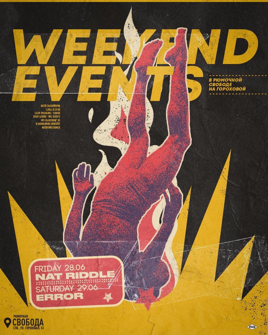 WEEKEND EVENTS. Spaidi Design | Graphic Design