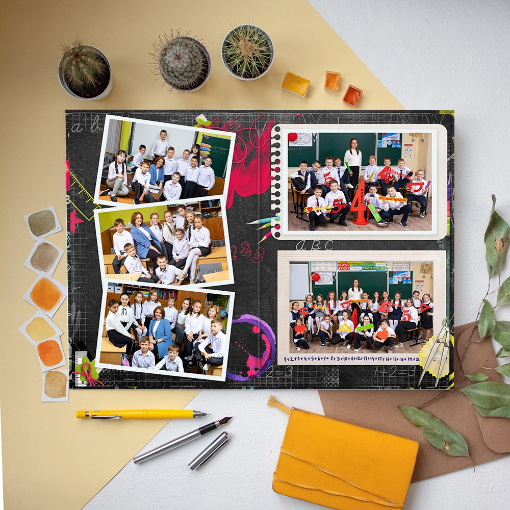 Выпускные альбомы в школу 4 класс  3 разворота стандарт заказать Иваново Ярославле Костроме Владимире. Выпускные альбомы в Иваново в детский сад и школу. Александр и Светлана Янкины
