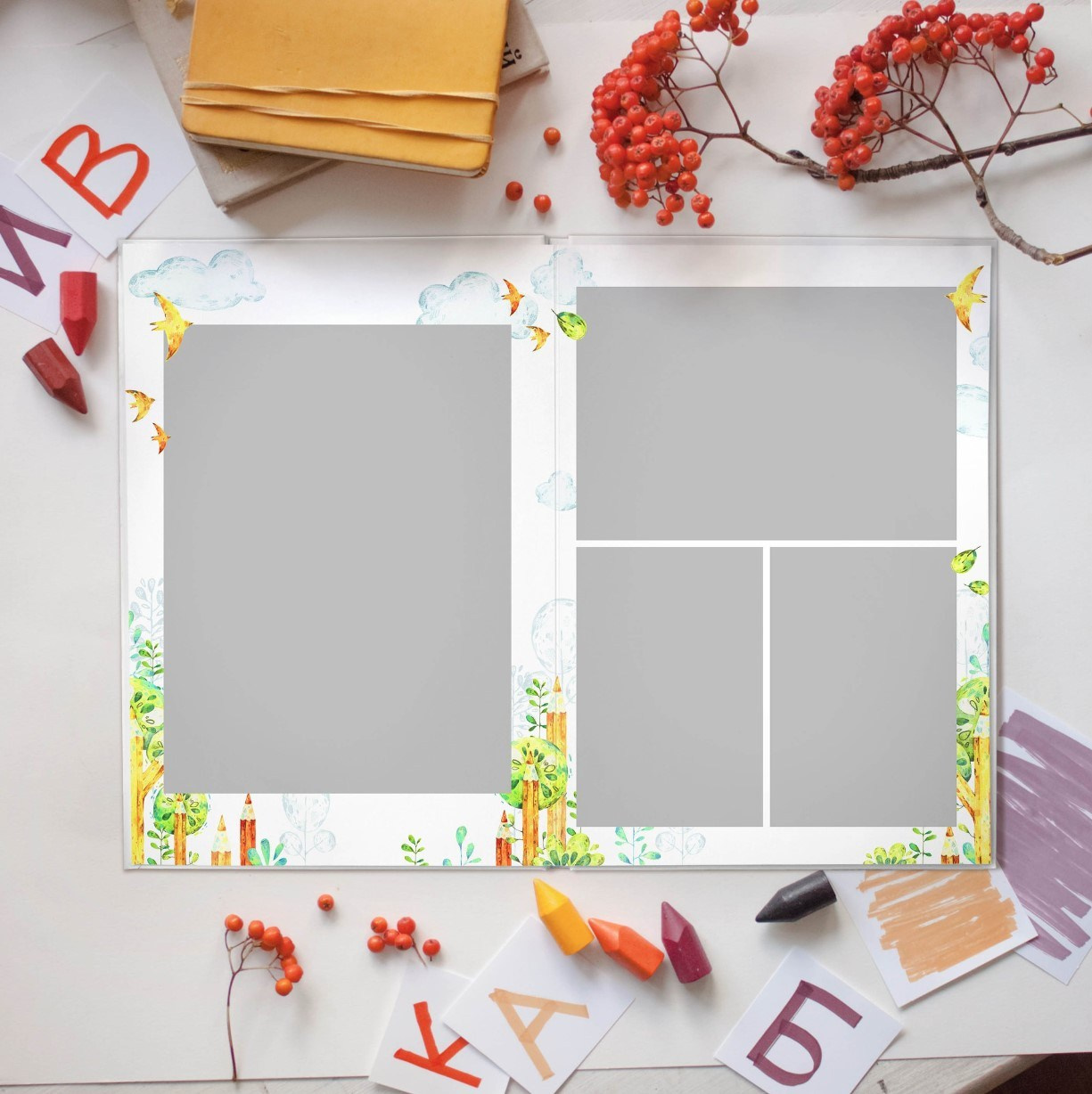 Дизайн фотокниг для 1-4 классов. Фотоальбомы для выпускников школ и детских садов в Республике Алтай и за её пределами