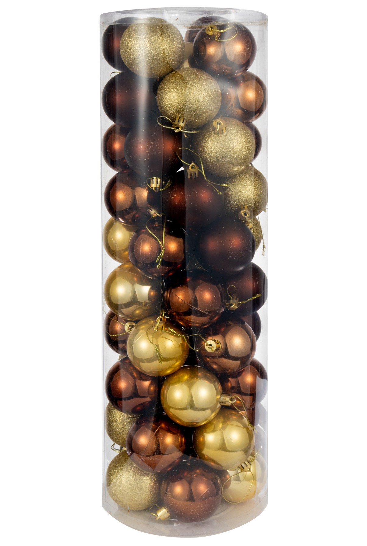Набор шаров золотых коричневых на елку 