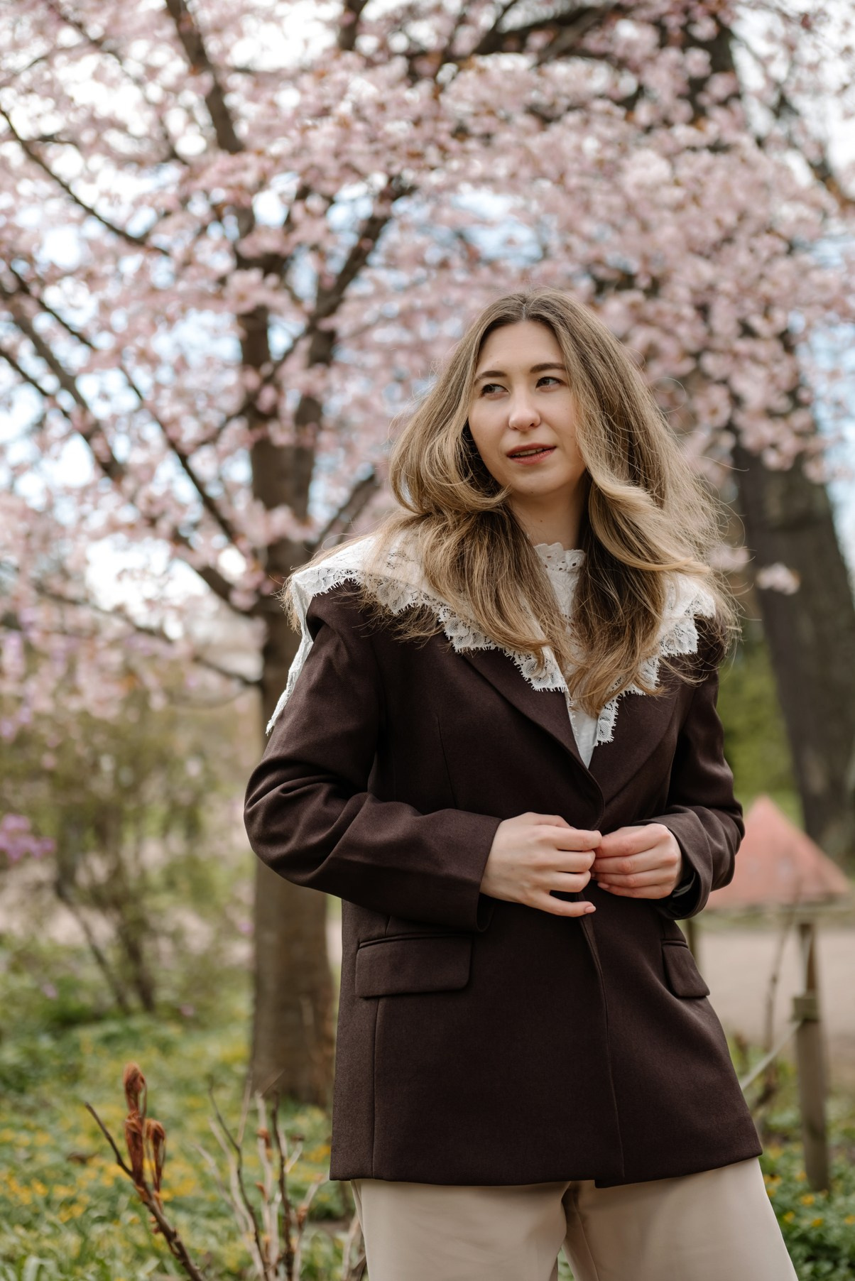 Марина с сакурой. Свадебный и семейный фотограф в Санкт-Петербурге Елена Худякова