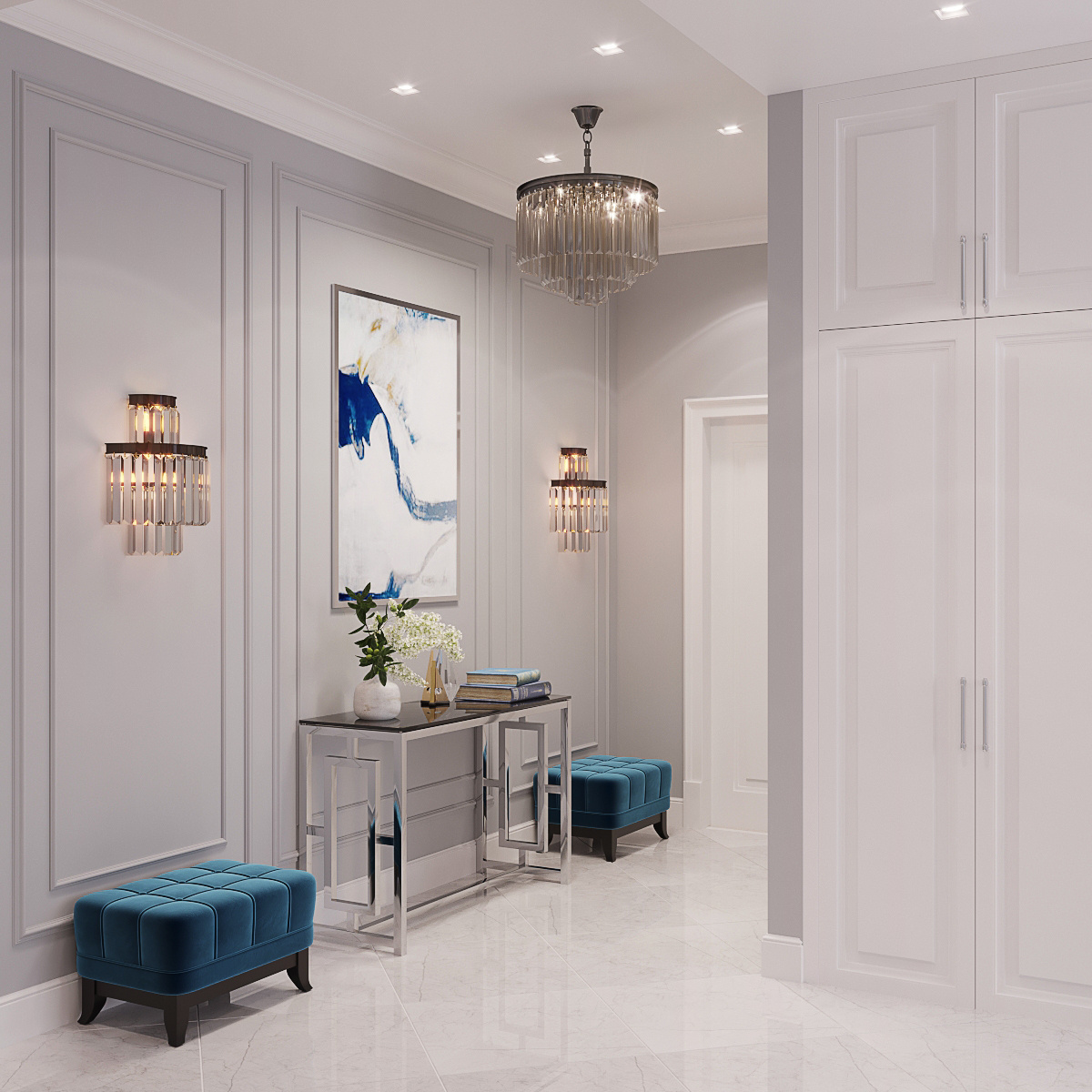 Дизайн прихожей в стиле неоклассика