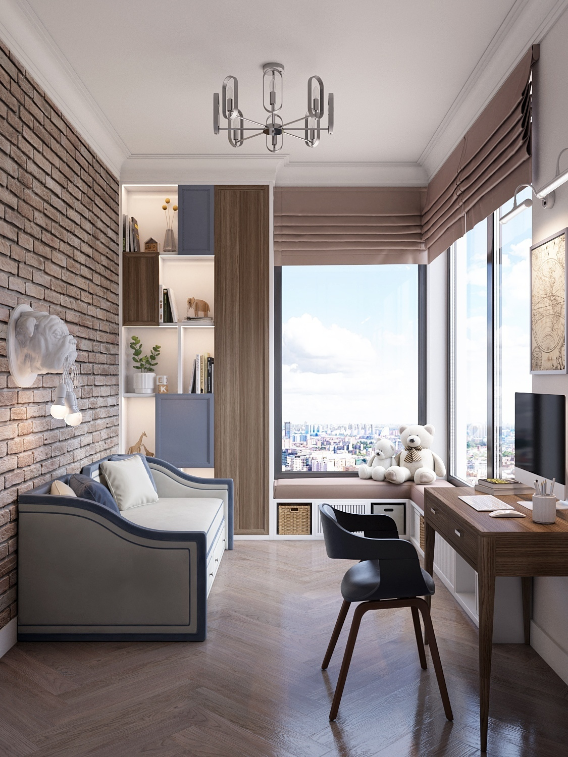 Дизайн детской 8 кв.м.